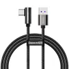 Кутовий кабель Baseus Legend Series Elbow Fast Charging 66W USB-A to USB-C 1m Black (CATCS-B01)