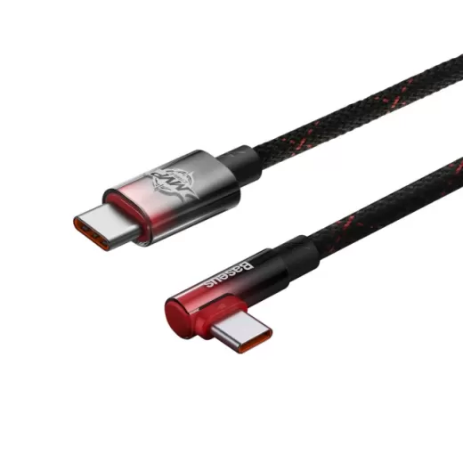 Кабель Baseus MVP Elbow USB-C to USB-C 1m Black/Red (CAVP000620)