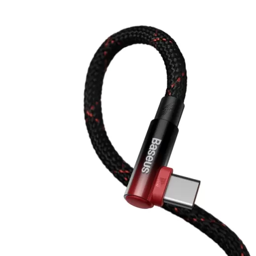 Кабель Baseus MVP Elbow USB-C to USB-C 1m Black/Red (CAVP000620)