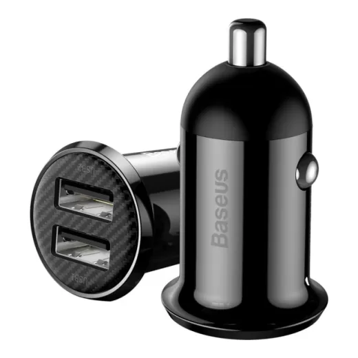 Автомобильное зарядное устройство Baseus Grain Pro Car Charger (Dual USB 4.8A ) Black (CCALLP-01)