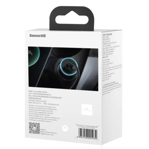 Автомобільний зарядний пристрій Baseus Golden Contactor Pro Dual Quick Charger Car Charger U+C 40W Dark Gray (CCJD-0G)