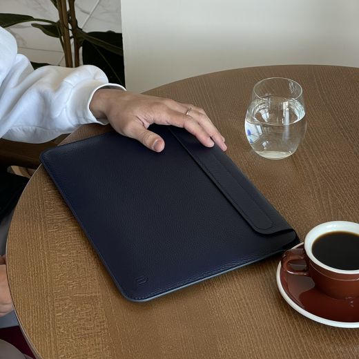Чохол з натуральної шкіри WIWU Skin Pro Geniunie Leather Sleeve Series Black для MacBook Pro 14" (2021 | 2022 | 2023  M1 | M2 | M3)