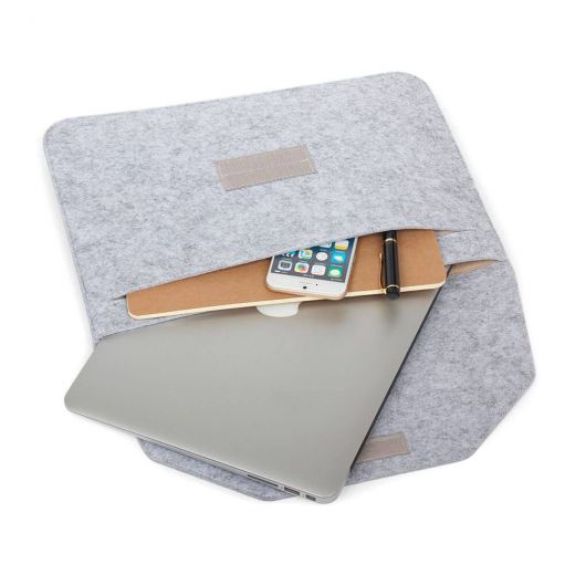 Чехол из войлока CasePro Voground Light Grey для MacBook 13.6" M2 | M3 (2023 | 2024) | Air 13 "| Pro 13"