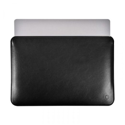 Конверт WIWU Skin Pro Platinum Leather MacBook Black для MacBook Air 13.6" M2 | M3 (2023 | 2024)| Pro 13" (2018 | 2019 | 2020 | M1) | Air 13" (2020 | M1)