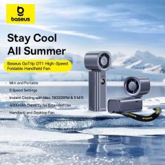 Портативний вентилятор Baseus High-Speed Foldable Handheld Fan 4000mAh Grey