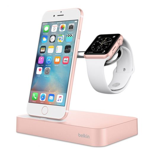 Док-станція Belkin Valet Charge Dock Rose Gold для Apple Watch/iPhone