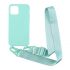 Чехол CasePro Crossbody Turquoise с длинным цветным ремешком для iPhone 13