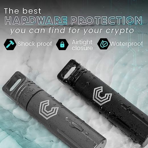 Металевий чохол-капсула CryptoPod X Black для защиты Ledger Nano S | X | S Plus
