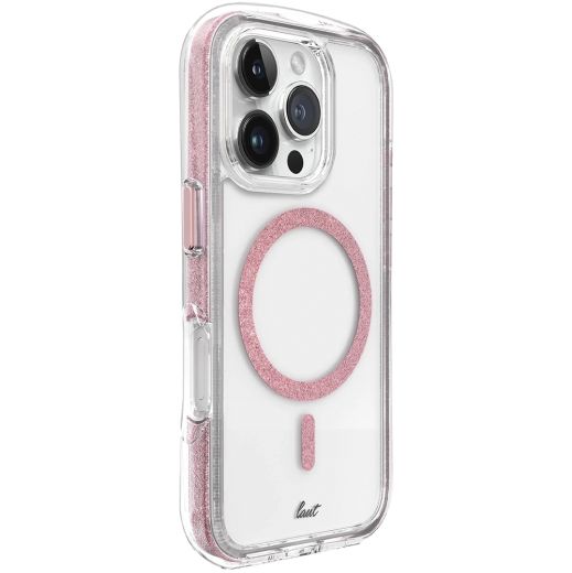 Прозрачный чехол Laut Aero Sparkle MagSafe Crystal-Pink для iPhone 16 Pro Max (L_IP24D_AS_P)