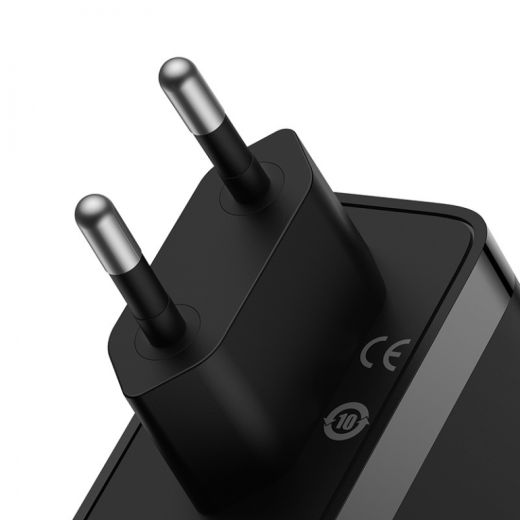 Мережевий зарядний пристрій Baseus GaN5 Pro 3 порта, USB + Type-C 140W Black + кабель Baseus Superior Type-C to Type-C 240W（48V/5A) Black (CCGP100201)