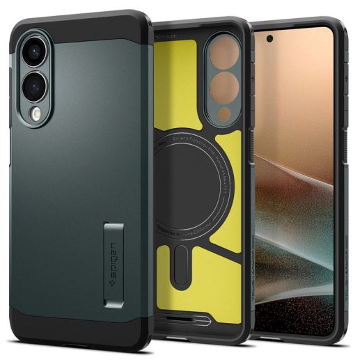 Чохол Spigen Tough Armor AI (MagFit) Abyss Green для Samsung Galaxy S25 Edge (ACS09424)