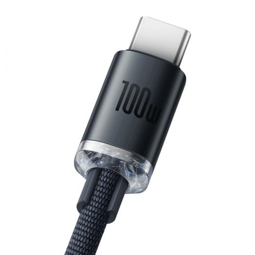 Кабель Baseus Crystal Shine USB 2.0 to Type-C 100W 1.2m Black (CAJY000401)