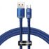 Кабель Baseus Crystal Shine USB 2.0 to Type-C 100W 1.2m Blue (CAJY000403)