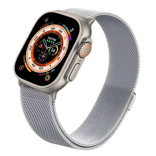 Металлический ремешок Spigen Metal Fit Silver для Apple Watch 49мм | 45мм | 44мм (AMP06841)