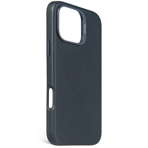 Шкіряний чохол Decoded Leather Case Navy Blue для iPhone 16 Pro