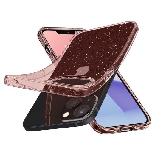 Чохол Spigen Liquid Crystal Glitter Rose Quartz для iPhone 13 (ACS03517)