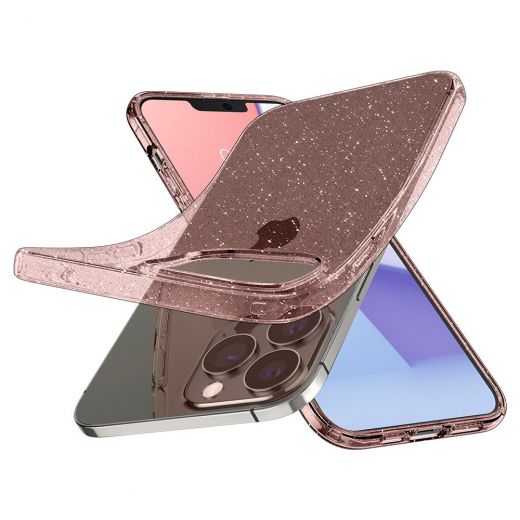 Чохол Spigen Liquid Crystal Glitter Rose Quartz для iPhone 13 Pro (ACS03256)