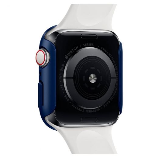 Чохол Spigen Thin Fit Metallic Blue для Apple Watch 44mm Series SE / 6 / 5 / 4 (ACS02223)