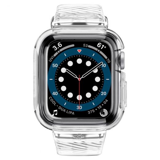 Прозорий ремінець із чохлом Spigen Liquid Crystal Pro Crystal Clear (ACS02019) для Apple Watch 9 | 8 | 7   (41 | 40 mm)