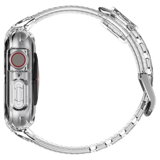 Прозрачный ремешок с чехлом Spigen Liquid Crystal Pro Crystal Clear (ACS02019) для Apple Watch 9 | 8 | 7  (41 | 40 mm)