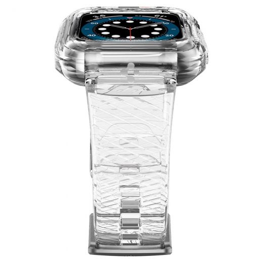 Прозрачный ремешок с чехлом Spigen Liquid Crystal Pro Crystal Clear (ACS02019) для Apple Watch 9 | 8 | 7  (41 | 40 mm)