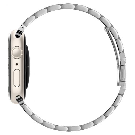 Металевий ремінець Spigen Modern Fit Silver для Apple Watch 45mm | 44mm | 42mm (062MP25404)