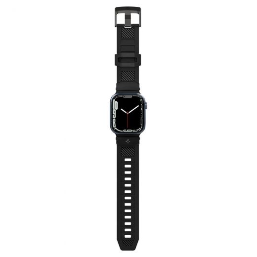 Ремешок Spigen Rugged Matte Black для Apple Watch 45mm | 44mm | 42mm (AMP02854)