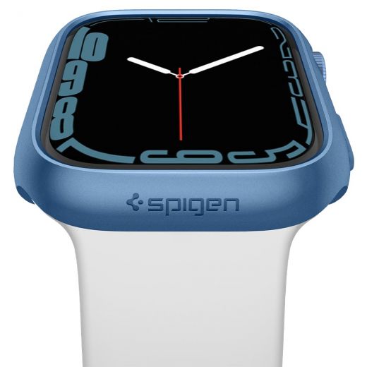Чехол Spigen Thin Fit Metallic Blue для Apple Watch 9 | 8 | 7  41mm (ACS04186)