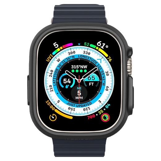Захисний чохол Spigen Thin Fit Black для Apple Watch Ultra | Ultra 2 49mm (ACS05458)