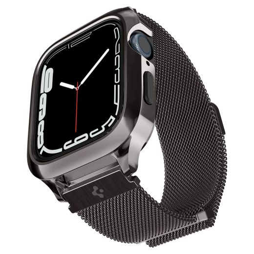 Чохол з ремінцем Spigen Metal Fit Pro Graphite для Apple Watch Series 9 | 8 | 7  45mm (ACS04585)