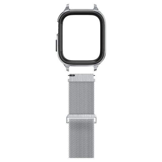 Чехол с ремешком Spigen Metal Fit Pro Silver для Apple Watch Series 9 | 8 | 7  41mm (ACS04586)