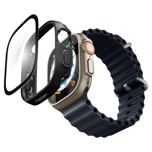 Захисний чохол зі склом Spigen Thin Fit 360 Black для Apple Watch Ultra | Ultra 2 49mm (ACS05558)