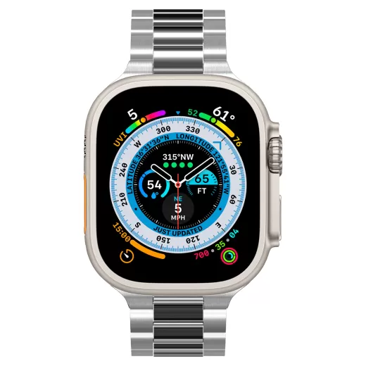 Металевий ремінець SpigenModern Fit 316L Silver для Apple Watch 49mm | 45mm | 44mm | 42mm (AMP06356)