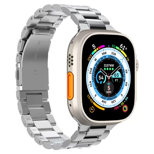 Металлический ремешок Spigen Modern Fit 316L Silver для Apple Watch 49mm | 45mm | 44mm | 42mm (AMP06356)