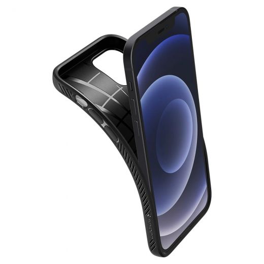 Чехол Spigen Liquid Air Matte Black для iPhone 12 | 12 Pro (ACS01701)