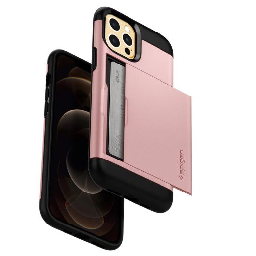 Чехол Spigen Slim Armor CS Rose Gold для iPhone 12 | 12 Pro (ACS01708)