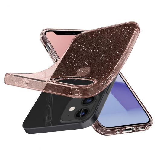 Чехол Spigen Liquid Crystal Glitter Rose Quartz для iPhone 12 mini (ACS01742)