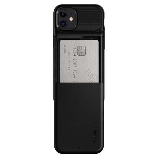 Чохол Spigen Slim Armor Wallet Black для iPhone 12 mini (ACS01549)