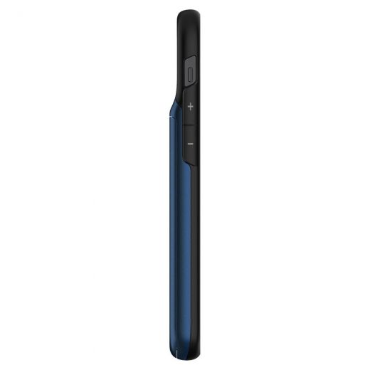 Чехол Spigen Slim Armor Wallet Navy Blue для iPhone 12 mini (ACS01551)
