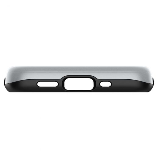 Чохол Spigen Slim Armor Wallet Satin Silver для iPhone 12 mini (ACS01552)
