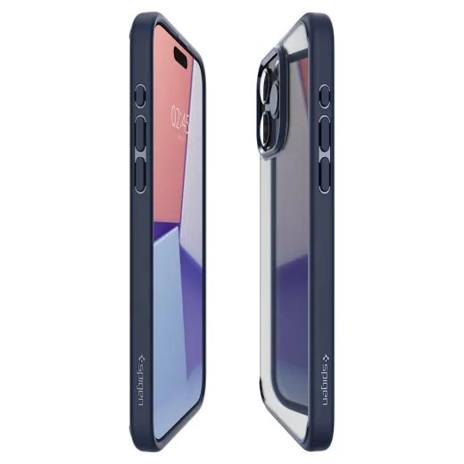 Прозорий чохол Spigen Ultra Hybrid Navy Blue для iPhone 15 Pro Max (ACS06573)