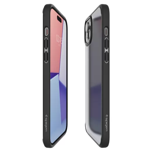 Прозрачный чехол Spigen Ultra Hybrid Frost Black для iPhone 15 Plus (ACS06656)