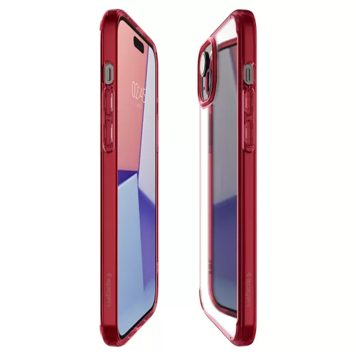 Прозрачный чехол Spigen Ultra Hybrid Red Crystal для iPhone 15 (ACS06794)