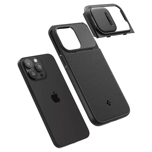 Чохол із захистом камери Spigen Optik Armor (MagFit) Black для iPhone 15 Pro Max (ACS06599)