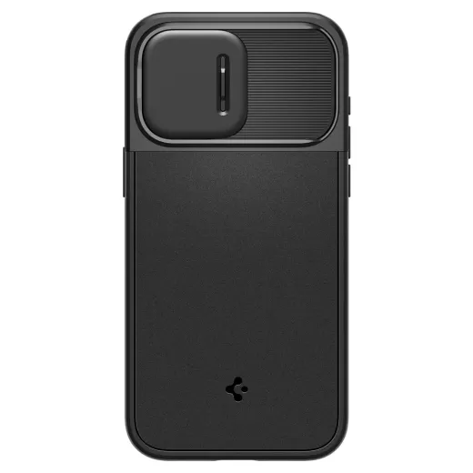 Чехол с защитой камеры Spigen Optik Armor (MagFit) Black для iPhone 15 Pro Max (ACS06599)