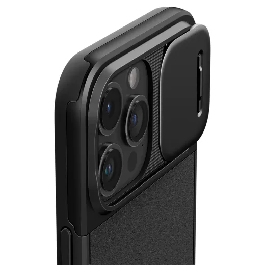 Чохол із захистом камери Spigen Optik Armor (MagFit) Black для iPhone 15 Pro (ACS06738)