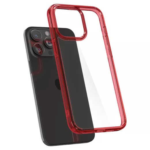 Прозрачный чехол Spigen Ultra Hybrid Deep Red для iPhone 15 Pro (ACS07055)