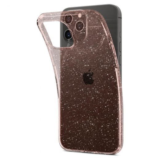 Чохол Spigen Liquid Crystal Glitter Rose Quartz для iPhone 12 Pro Max (ACS01615)