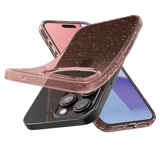 Чохол Spigen Liquid Crystal Glitter Rose Quartz для iPhone 15 Pro (ACS06702)