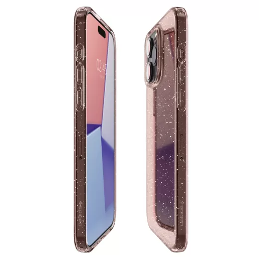 Чехол Spigen Liquid Crystal Glitter Rose Quartz для iPhone 15 Pro (ACS06702)